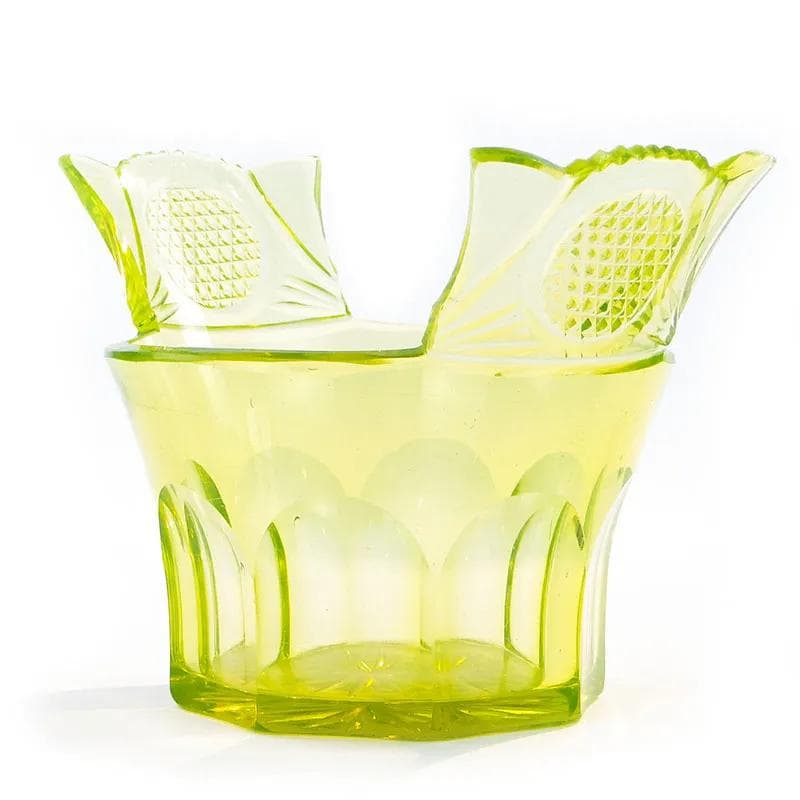 Jardiniere Biedermeier, yellow uranium glass, Austria, 19th c. - 9965