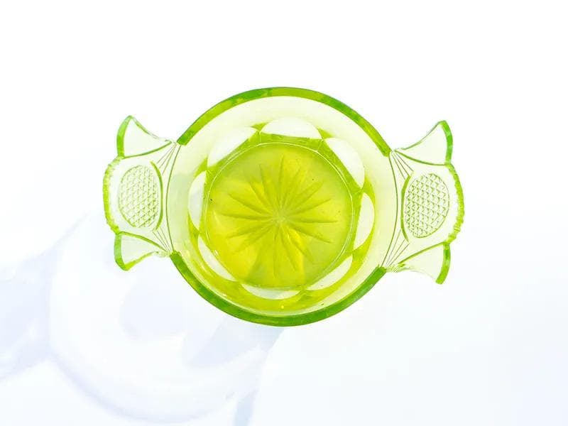 Jardiniere Biedermeier, yellow uranium glass, Austria, 19th c. - 9963