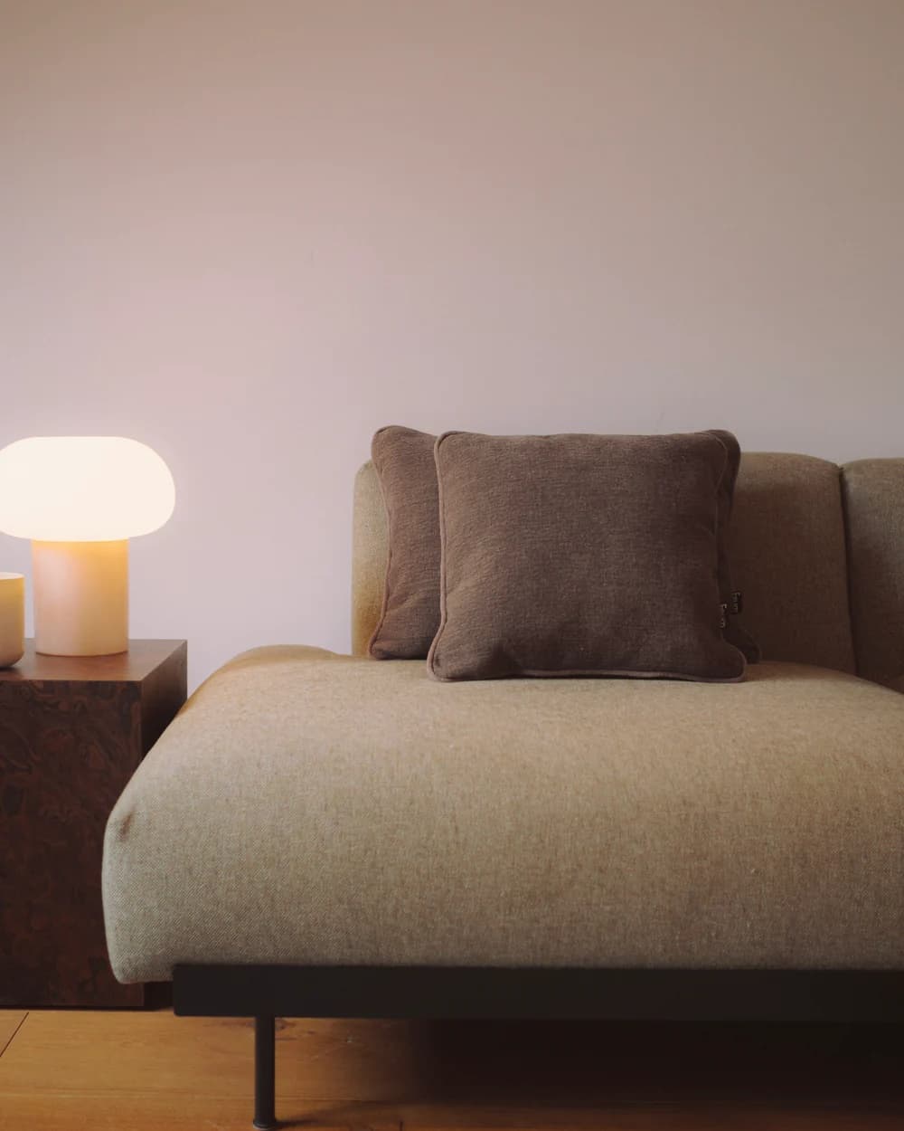 Poduszka Miu, brązowa, 35x35 cm, Feum - 147408