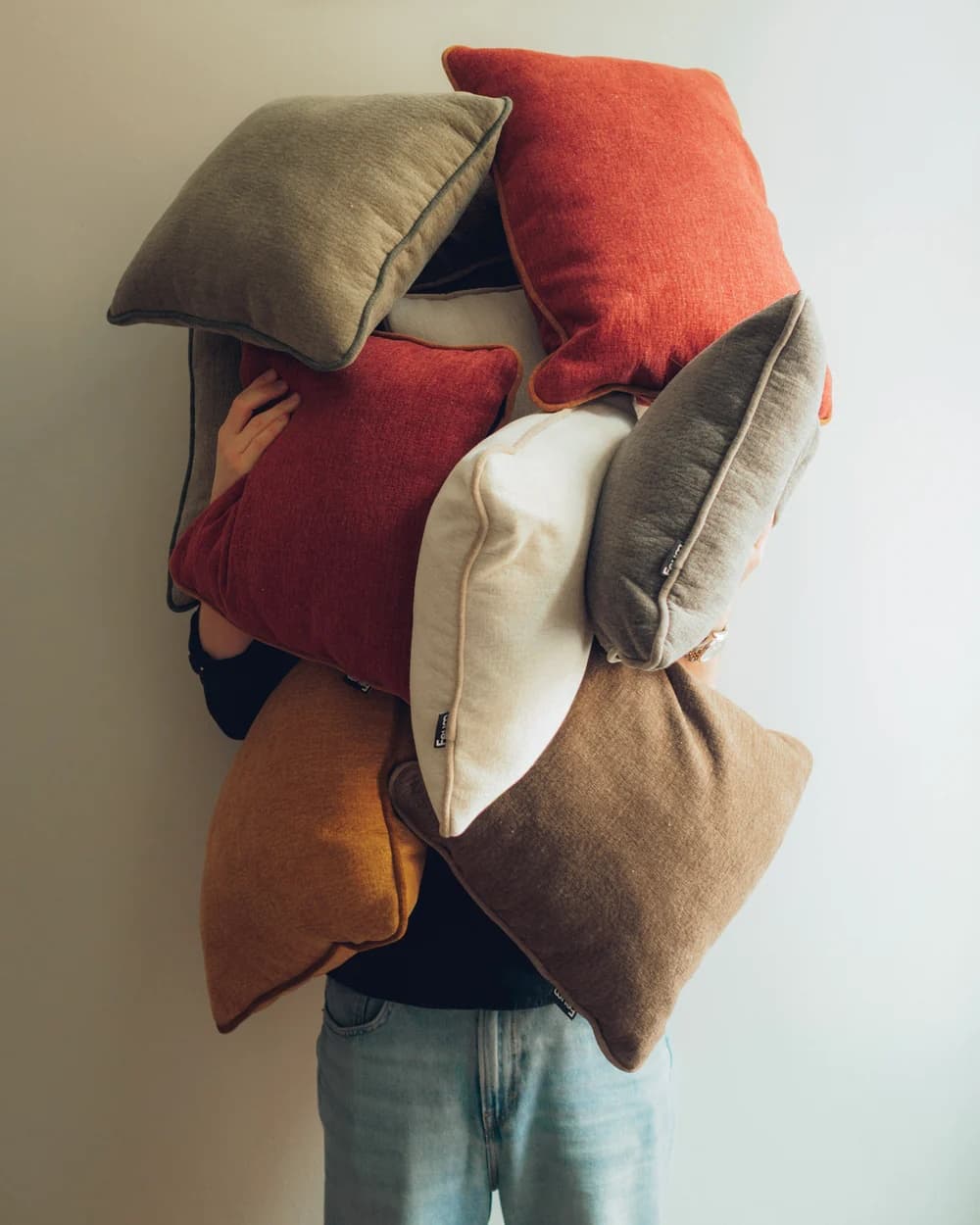 Poduszka Miu, brązowa, 35x35 cm, Feum - 147390