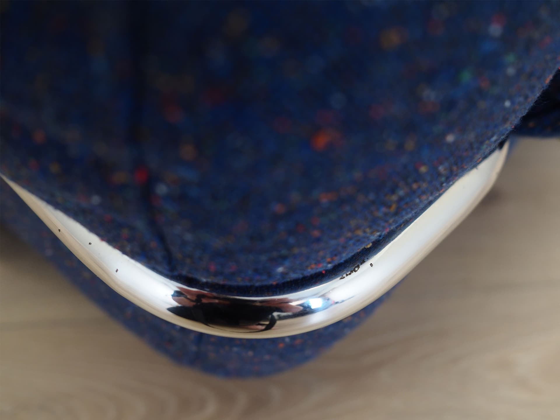 Fotel Space Age, granatowy, proj. E. Radaelli, Seven Salotti, Włochy, lata 60. - 147484