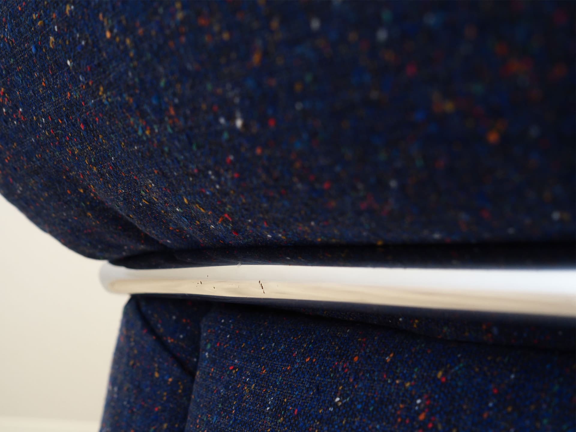 Fotel Space Age, granatowy, proj. E. Radaelli, Seven Salotti, Włochy, lata 60. - 147488