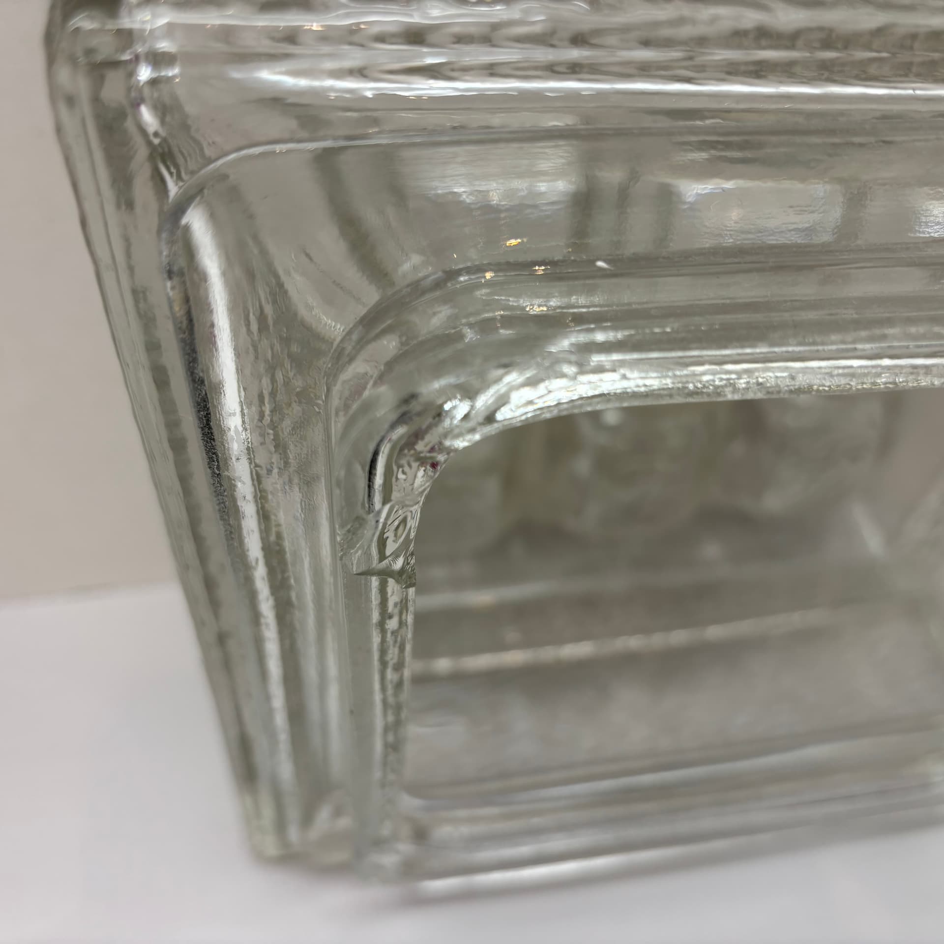 Para kinkietów Glashütte, szkło transparentne, Limburg, Niemcy, lata 70. - 149537