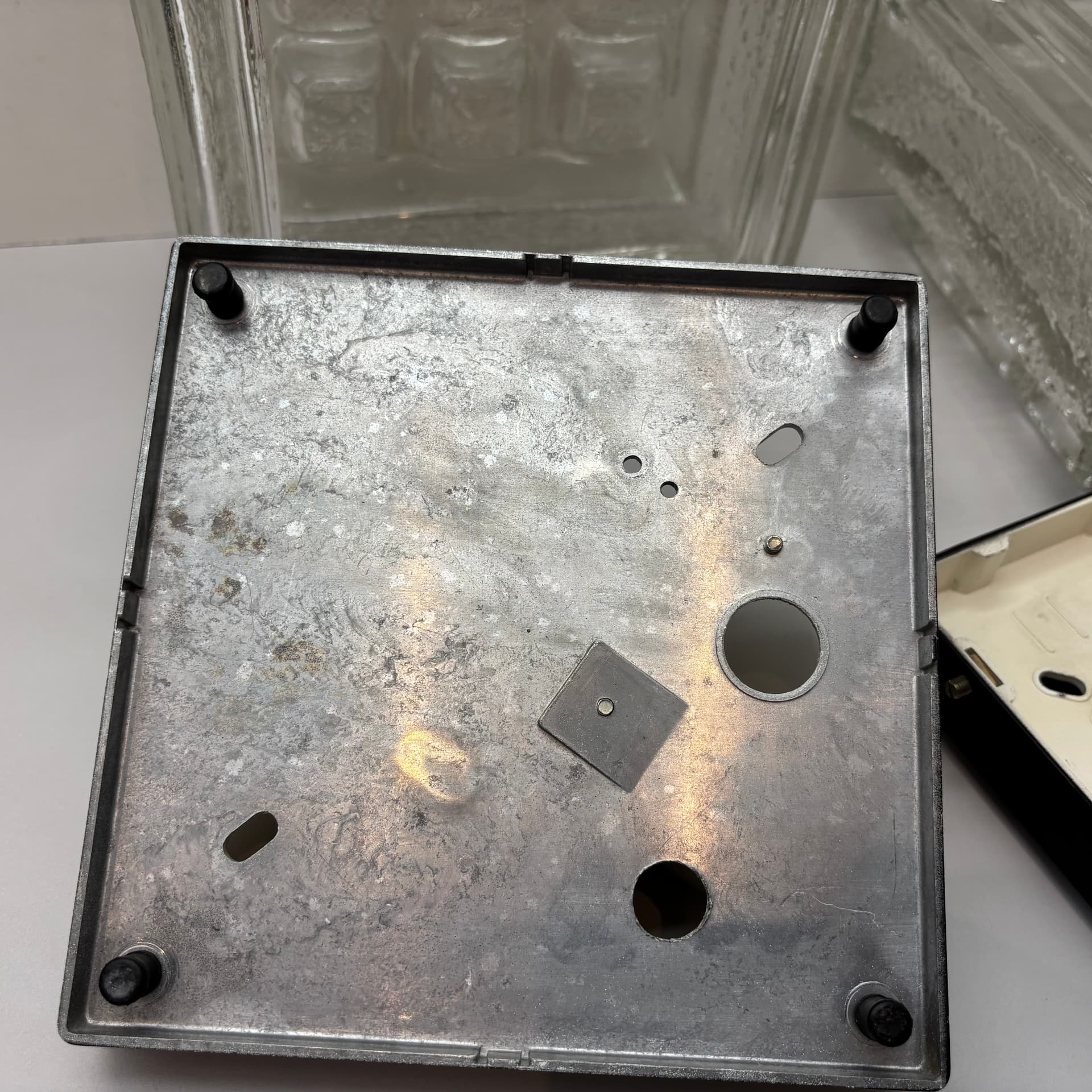 Para kinkietów Glashütte, szkło transparentne, Limburg, Niemcy, lata 70. - 149545