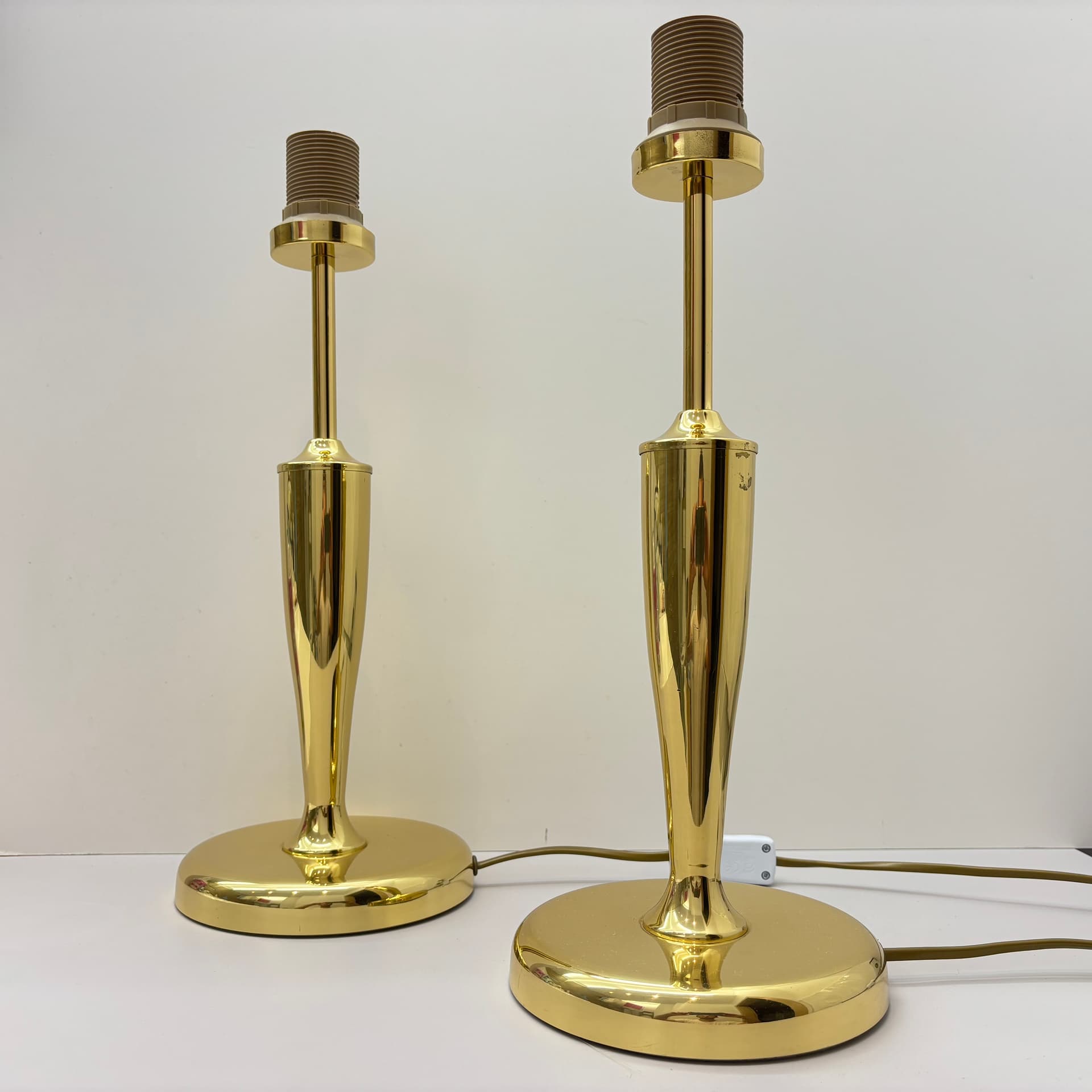 Para lamp nocnych, złoty, mosiądz, Bankamp Leuchten, Niemcy, lata 80. - 149562