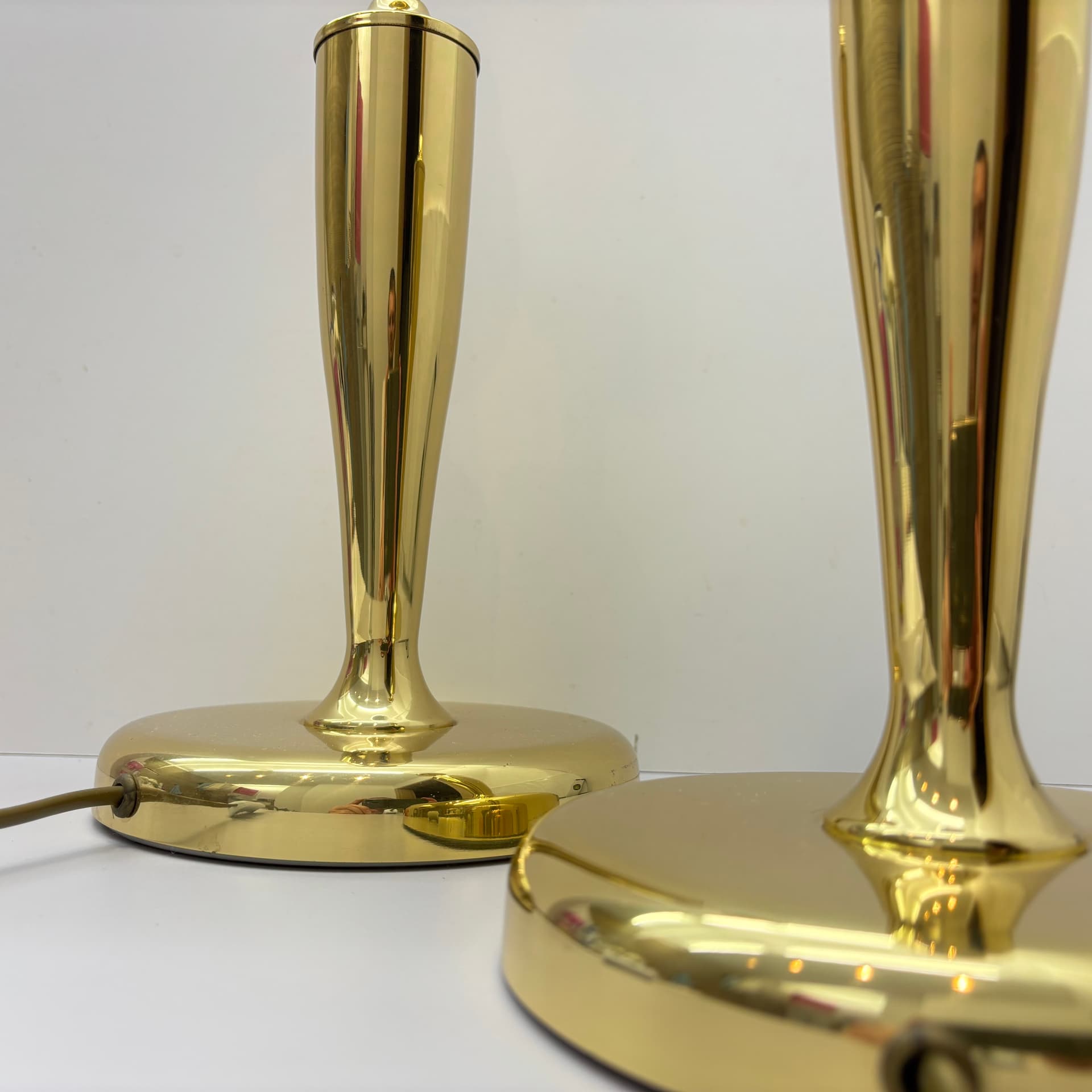 Para lamp nocnych, złoty, mosiądz, Bankamp Leuchten, Niemcy, lata 80. - 149568