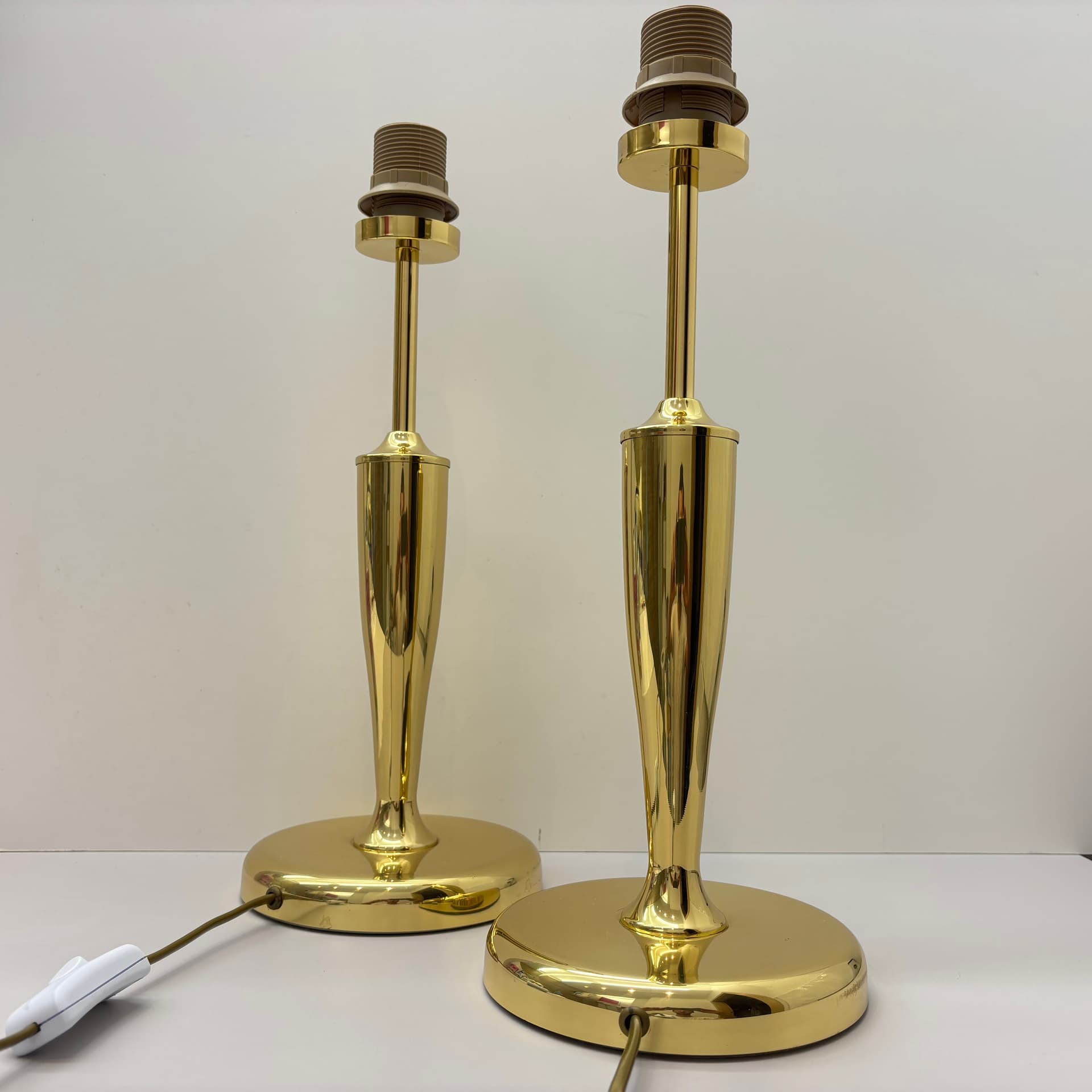 Para lamp nocnych, złoty, mosiądz, Bankamp Leuchten, Niemcy, lata 80. - 149569