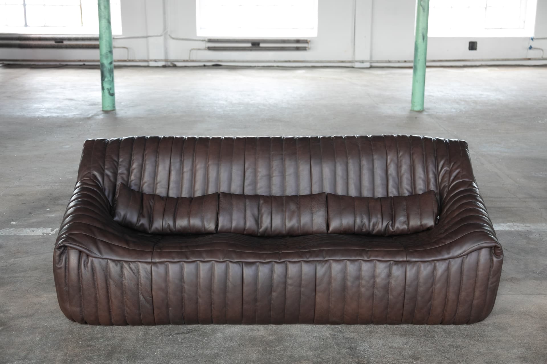 Dwuosobowa sofa Sandra, brązowa, proj. A. Hiéronimus, Ligne Roset, lata 70. - 157717