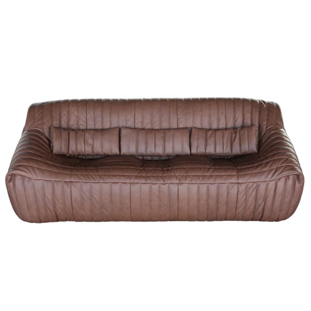 Dwuosobowa sofa Sandra, jasnobrązowa, proj. A. Hiéronimus, Ligne Roset, lata 70. - WYMIARY