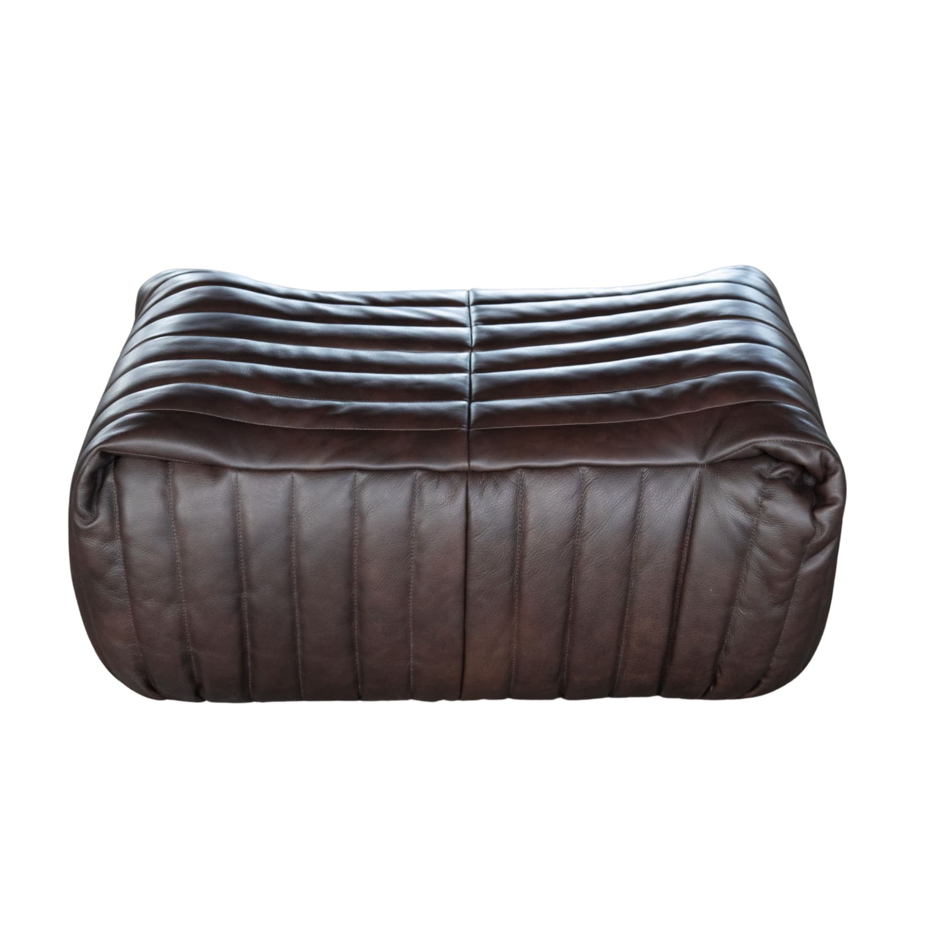 Podnóżek Sandra, brązowy, proj. A. Hiéronimus, Ligne Roset, lata 70.