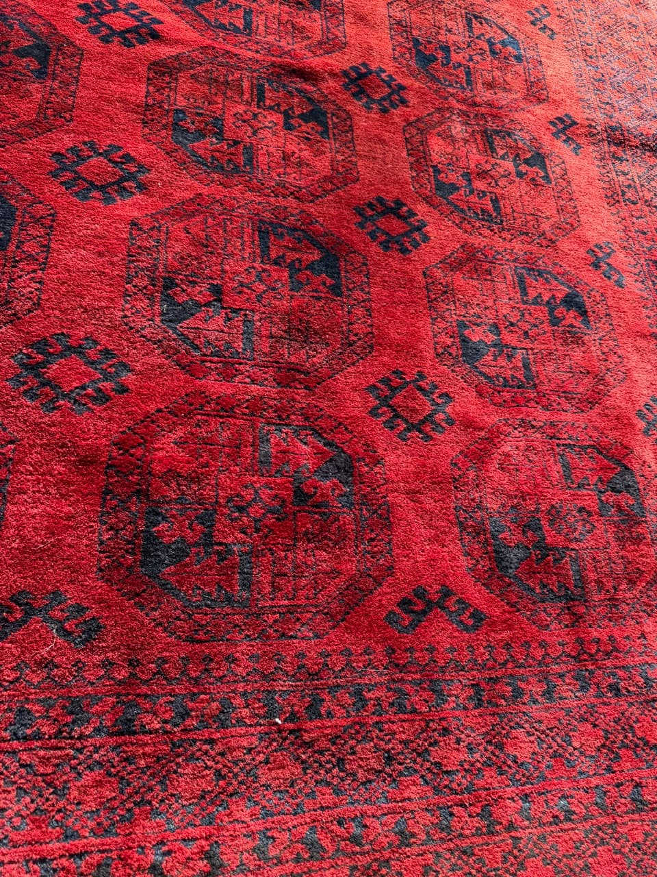 Rug Afghan, 335x255 cm, red wool, Afghanistan, early 20th c. - 157782