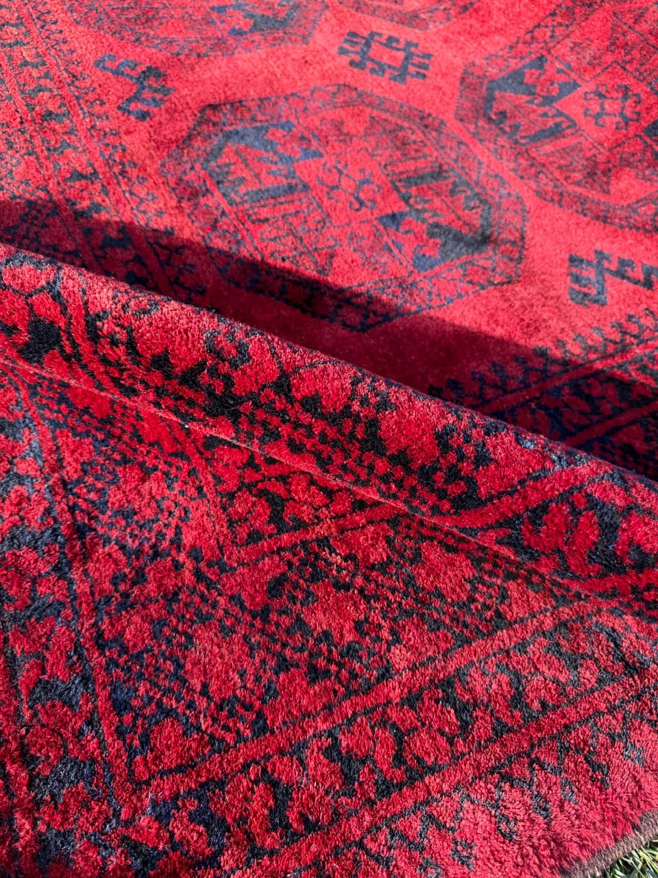 Rug Afghan, 335x255 cm, red wool, Afghanistan, early 20th c. - 157775