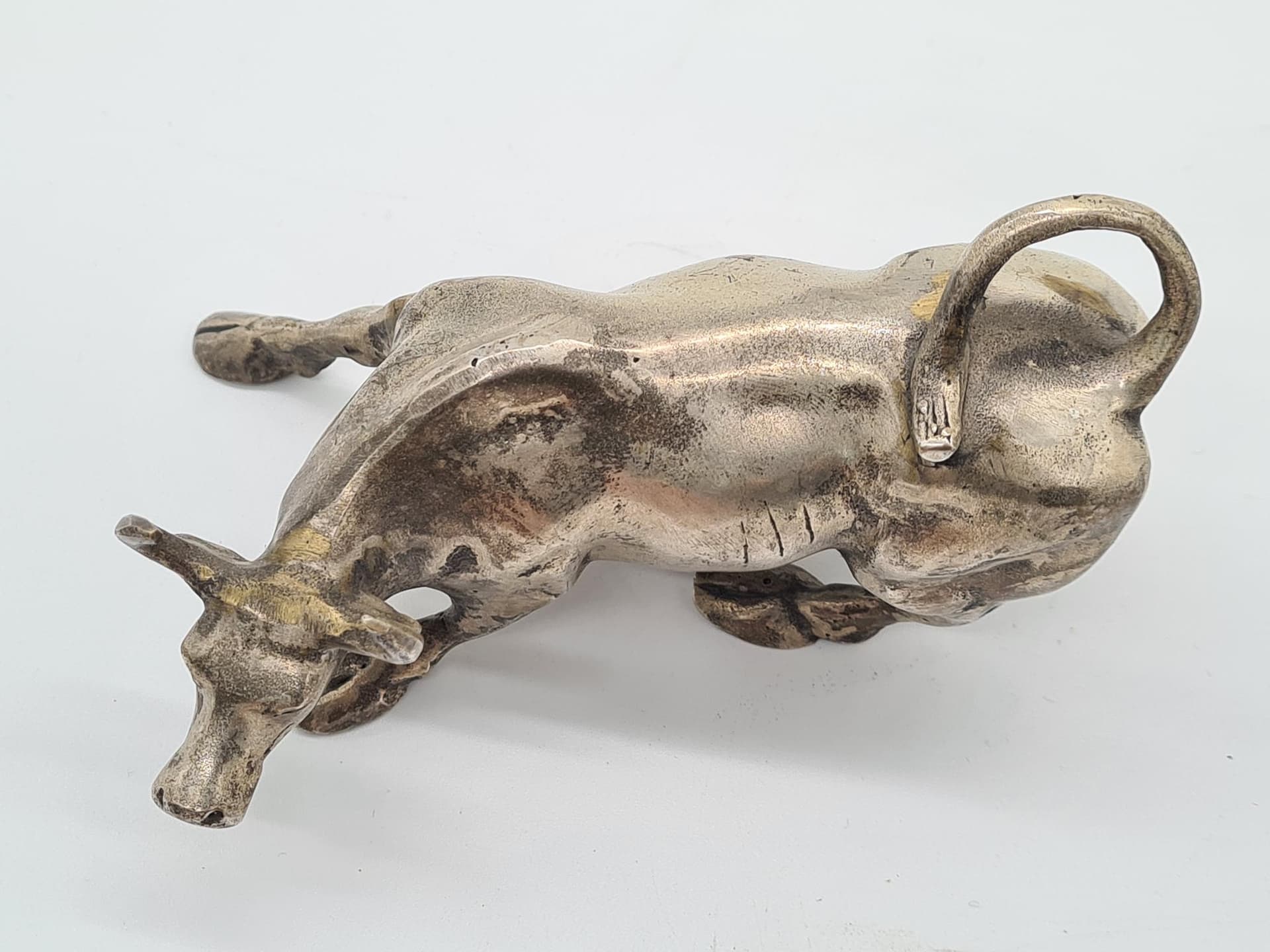 Figurka Charging Bull, srebro, brąz, proj. A. Di Modica, lata 80. - 157925