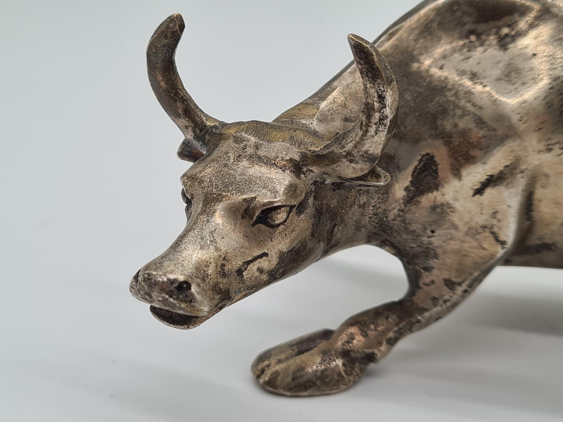 Figurka Charging Bull, srebro, brąz, proj. A. Di Modica, lata 80. - 157922
