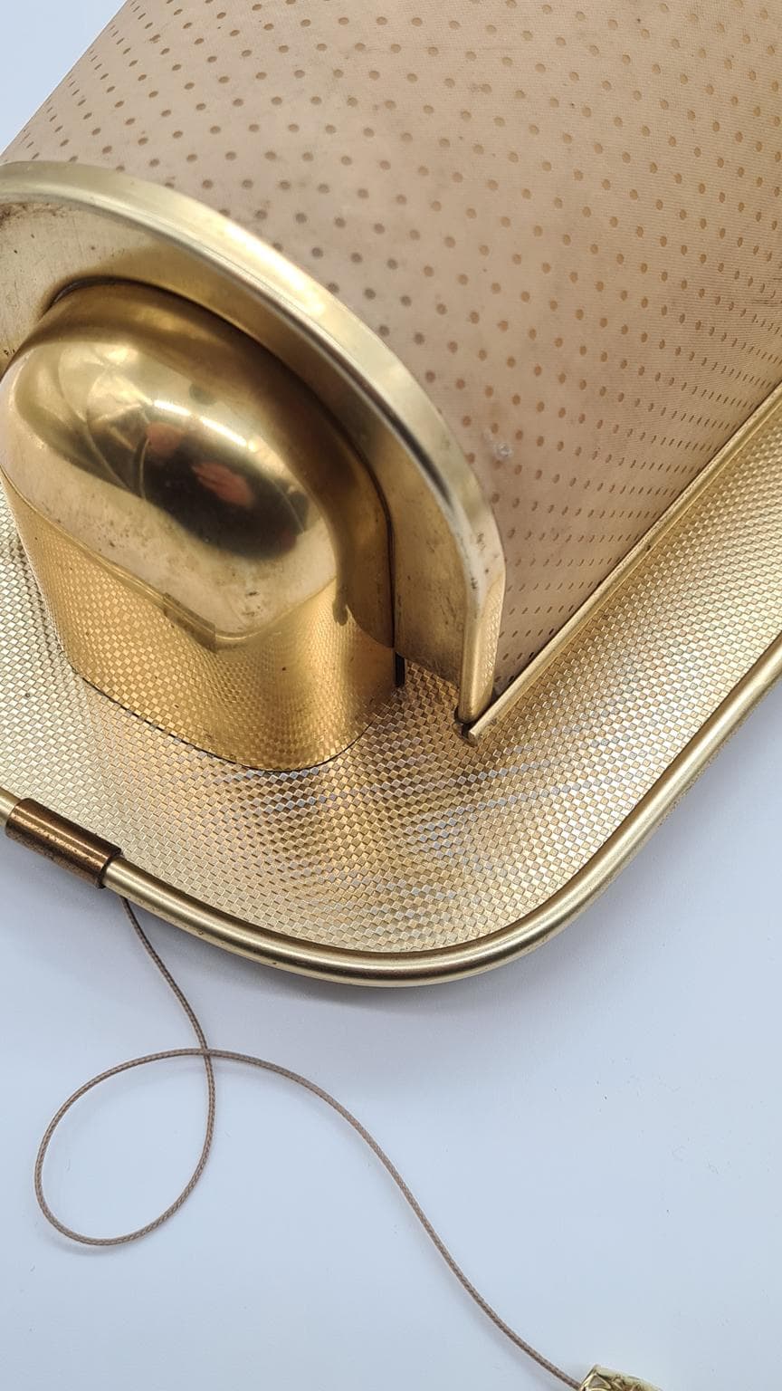 Para kinkietów Nr 430, złoty, metal plastik, Erco Leuchten, Niemcy, lata 60. - 157931