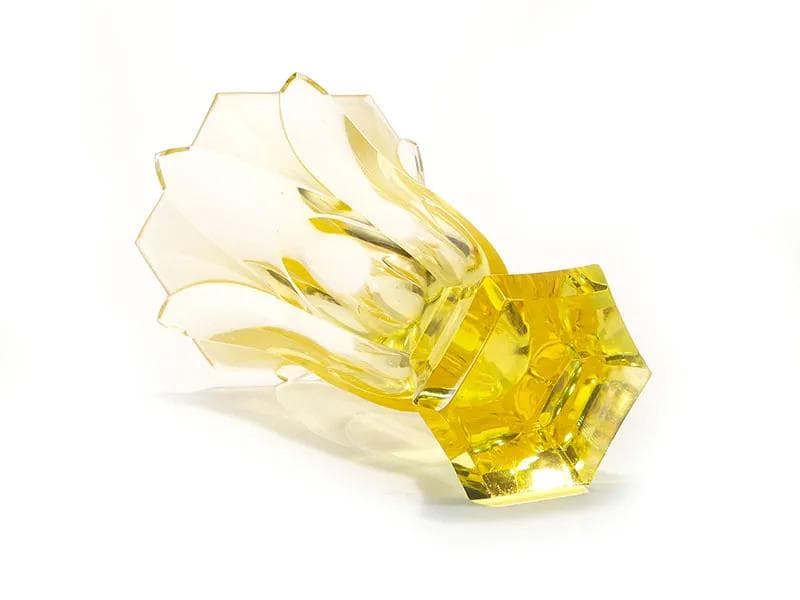 Wazon Art Deco, kryształ żółty, proj. R. Hlouszek, Czechy, początek XX w. - 10032