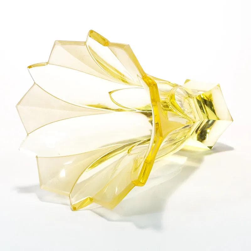 Wazon Art Deco, kryształ żółty, proj. R. Hlouszek, Czechy, początek XX w. - 10030