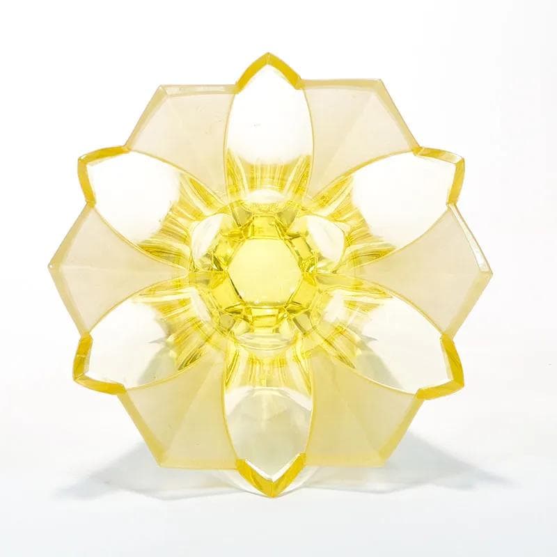 Wazon Art Deco, kryształ żółty, proj. R. Hlouszek, Czechy, początek XX w. - 10031