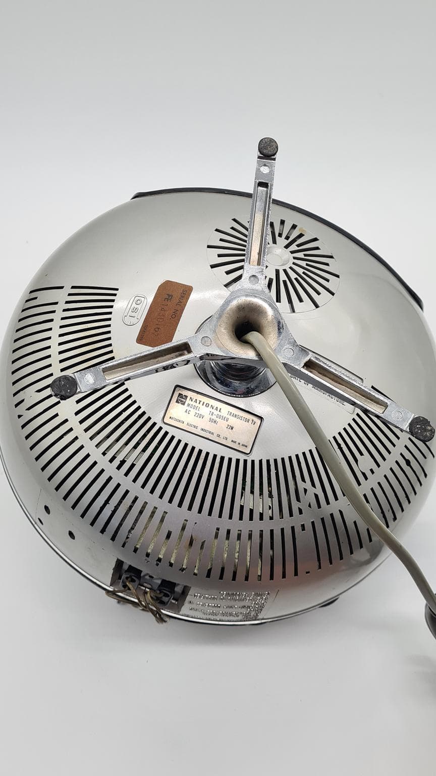 Telewizor National TR-005 Orbitel, Space Age, biały, plastik metal szkło, Japonia, lata 70. - 158073