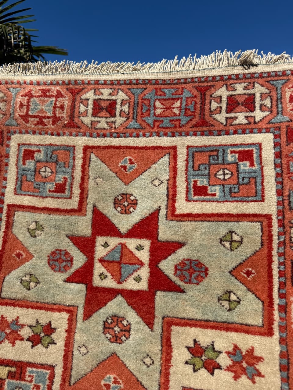 Chodnik Kazak, czerwony, wełna, Turcja, lata 90. - 158109