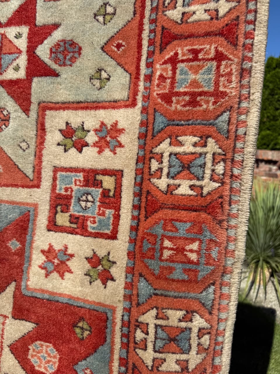 Chodnik Kazak, czerwony, wełna, Turcja, lata 90. - 158112