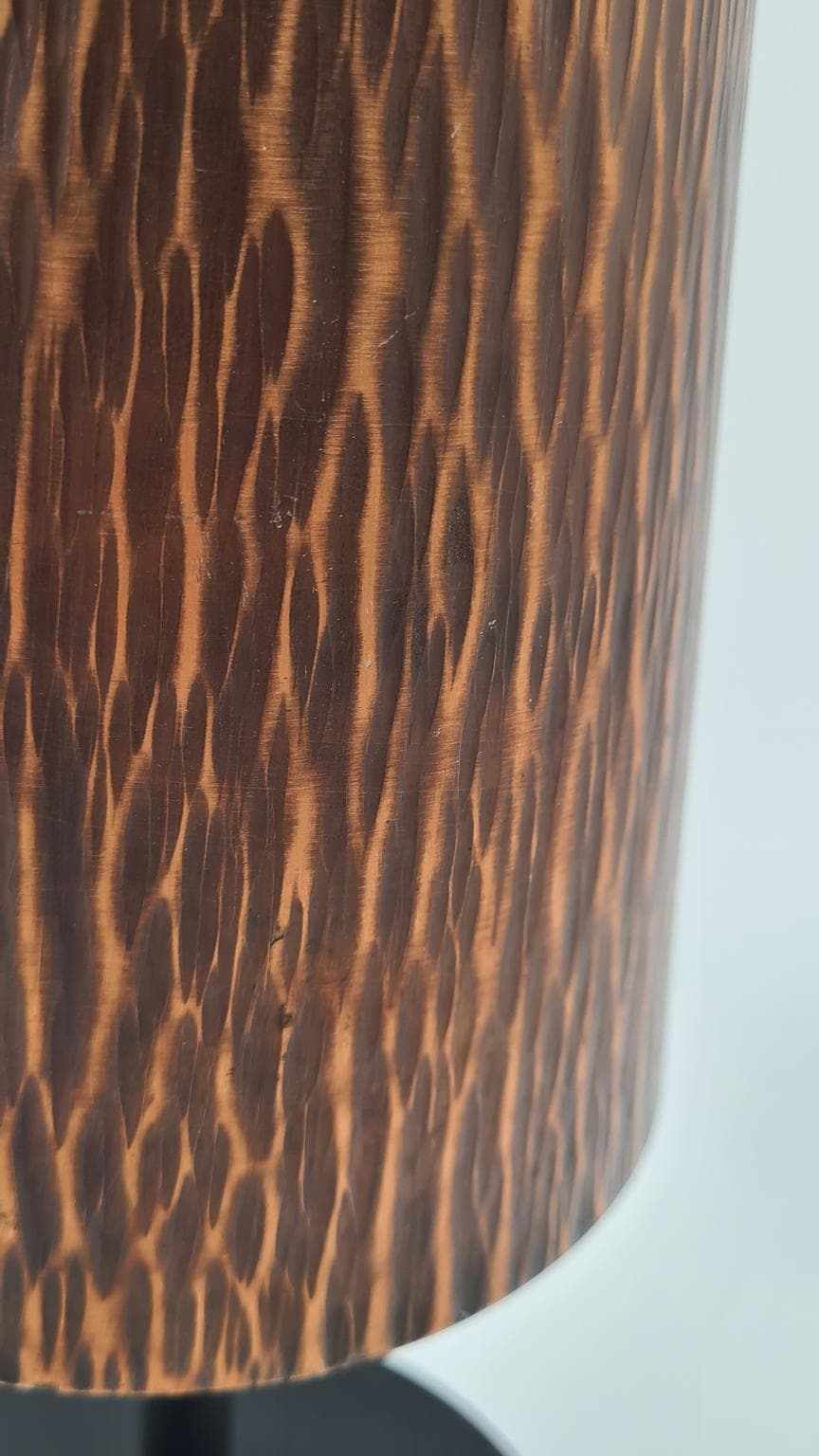 Wazon brutalistyczny, miedź, stal czarna, Niemcy, lata 60. - 158120