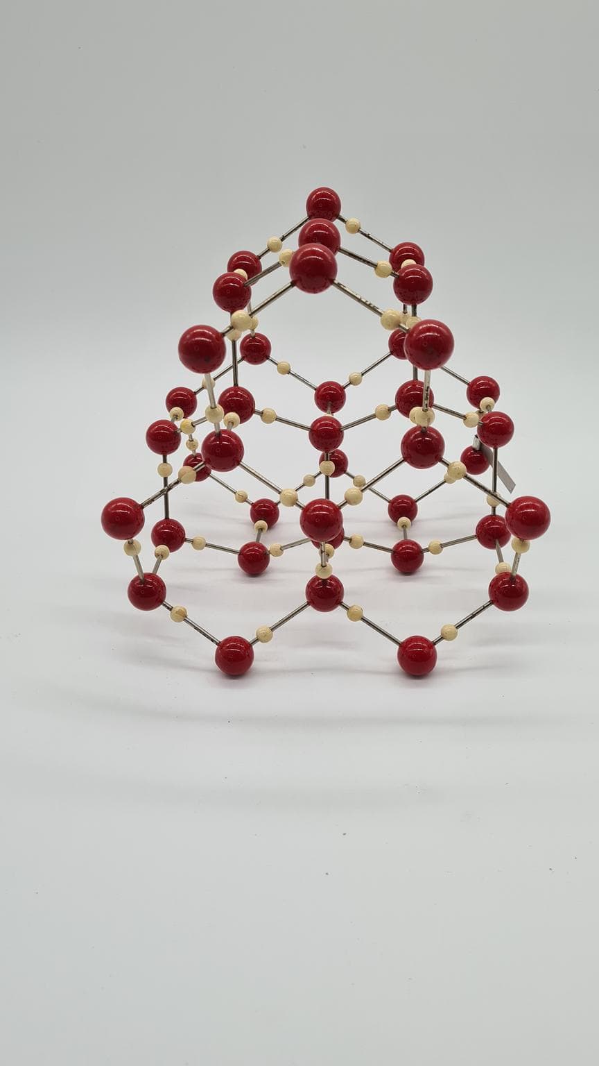 Model molekularny kryształu lodu, bordowy, Czechosłowacja, lata 50. - 158176