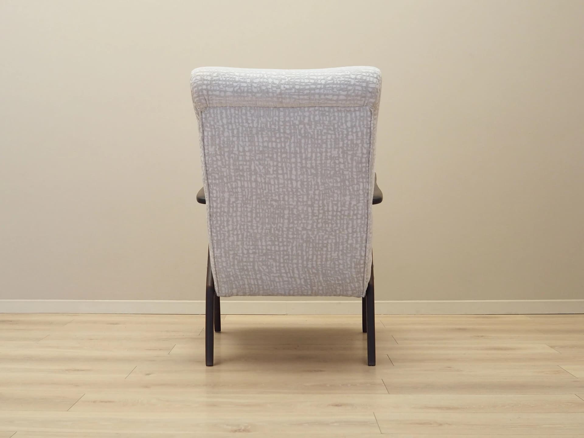 Armchair, grey, brown beech, Italy, 1970s. - 10094