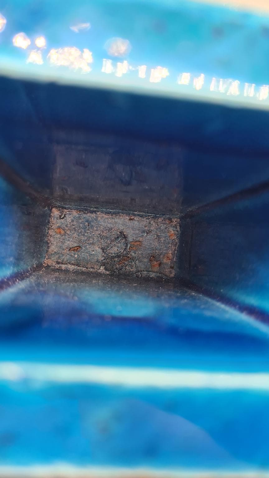 Wazon Rimini Blue, ceramika niebieska, proj. A. Londi, Bitossi, Włochy, lata 60. - 158235