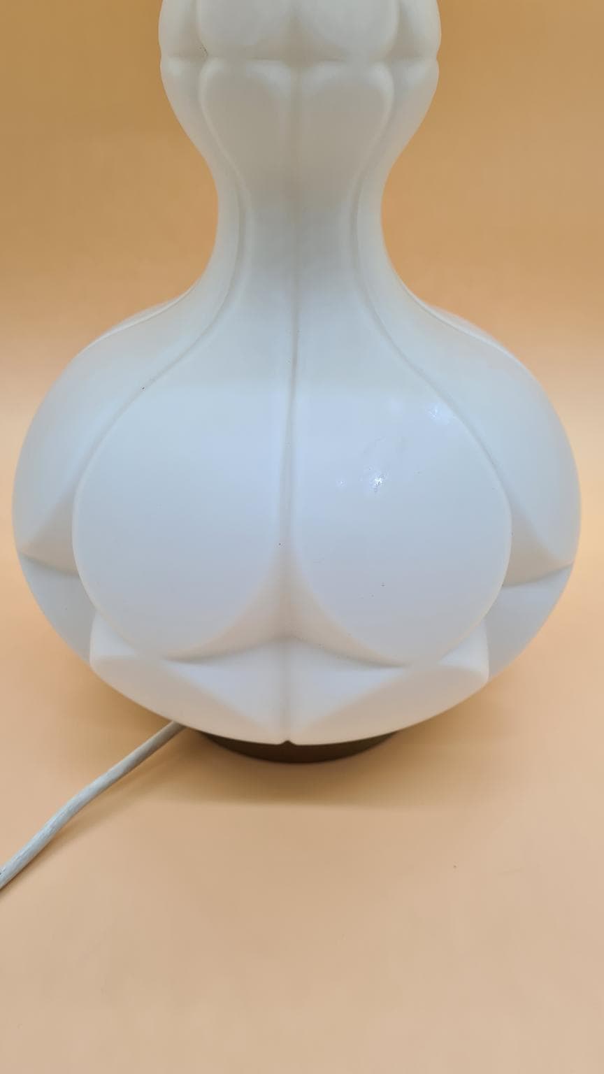 Lampa stołowa, ivory white szkło, Peill & Putzler, Niemcy, lata 60. - 158238