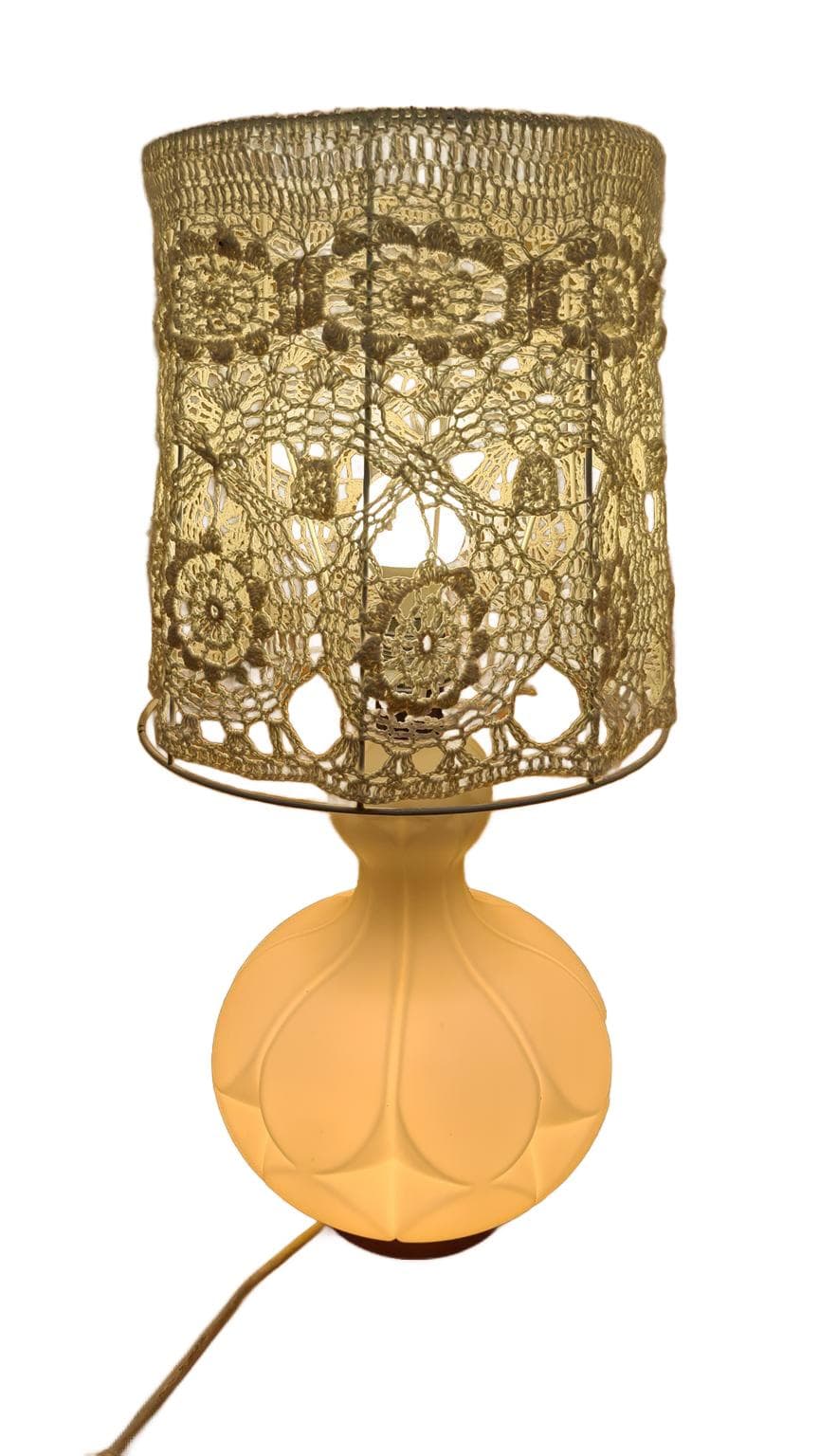 Lampa stołowa, ivory white szkło, Peill & Putzler, Niemcy, lata 60. - 168262