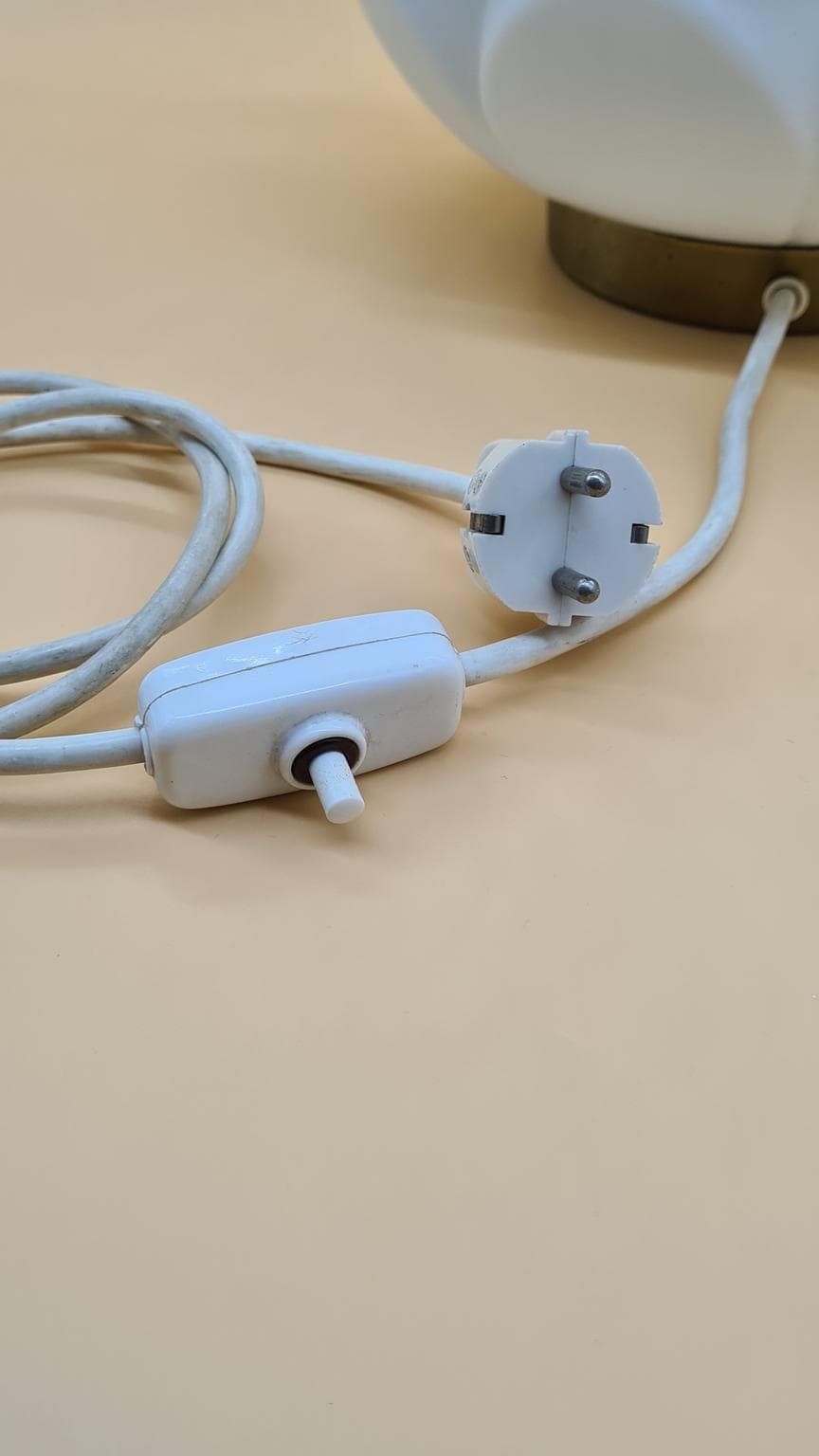 Lampa stołowa, ivory white szkło, Peill & Putzler, Niemcy, lata 60. - 158239