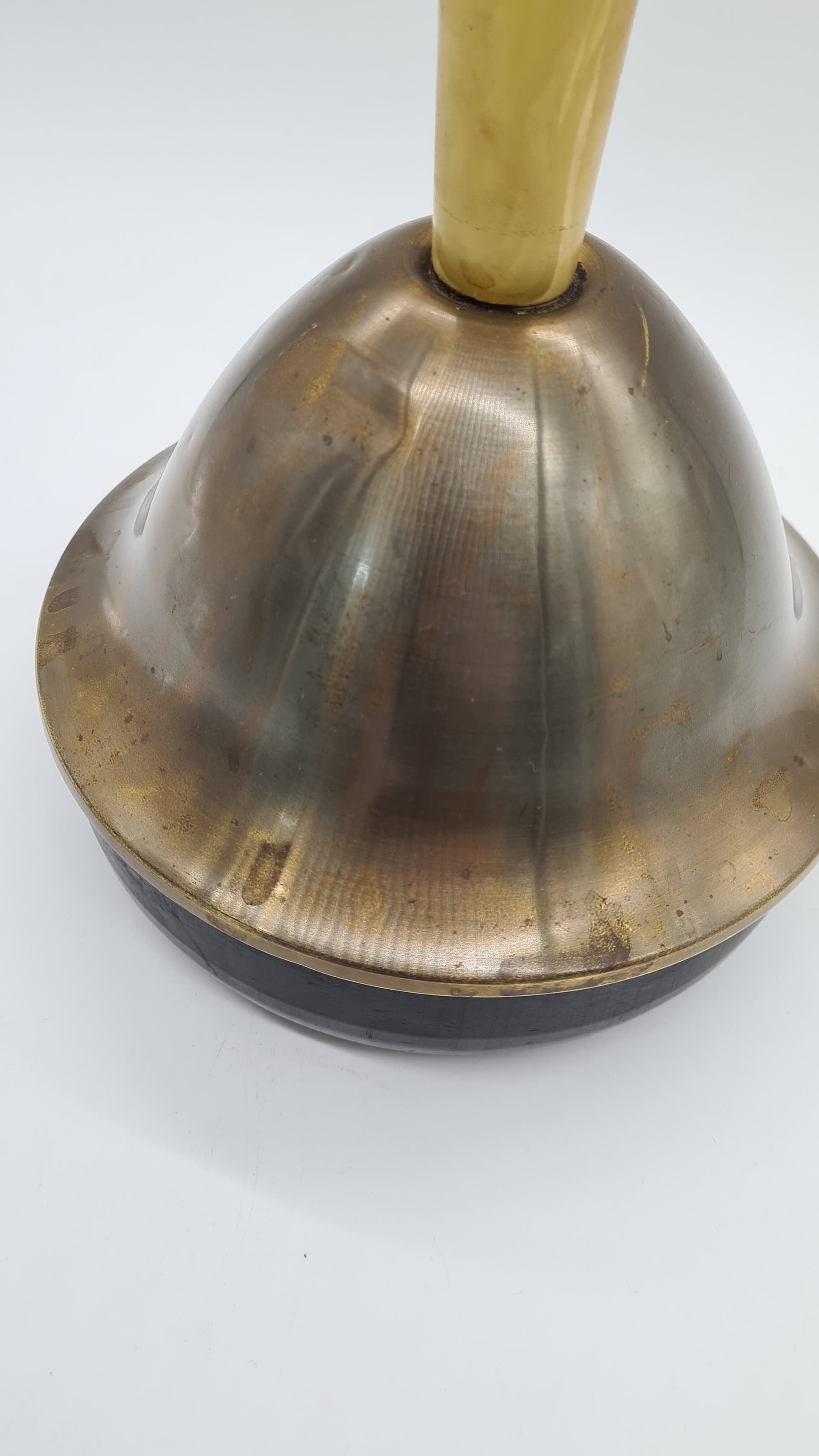 Popielniczka stojąca, onyks beżowy, metal brązowy, Austria, lata 60. - 158269