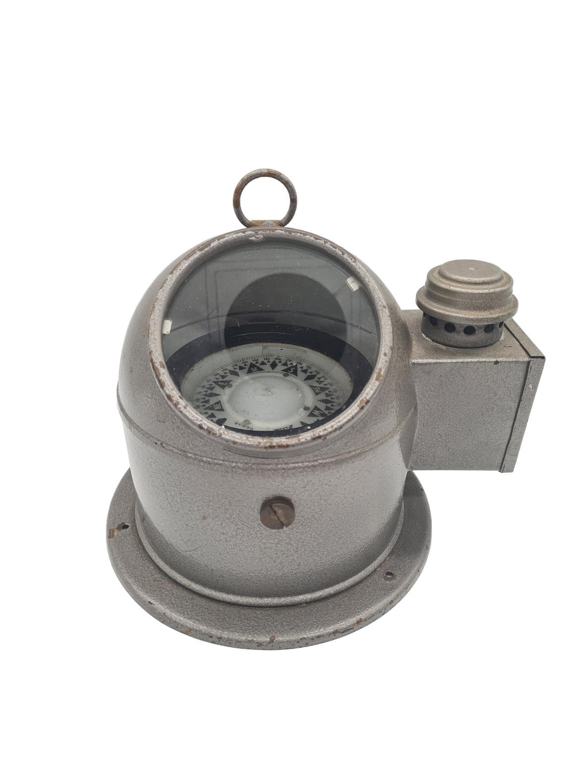 Kompas morski, srebrny, metal szkło, lata 60. - 167395