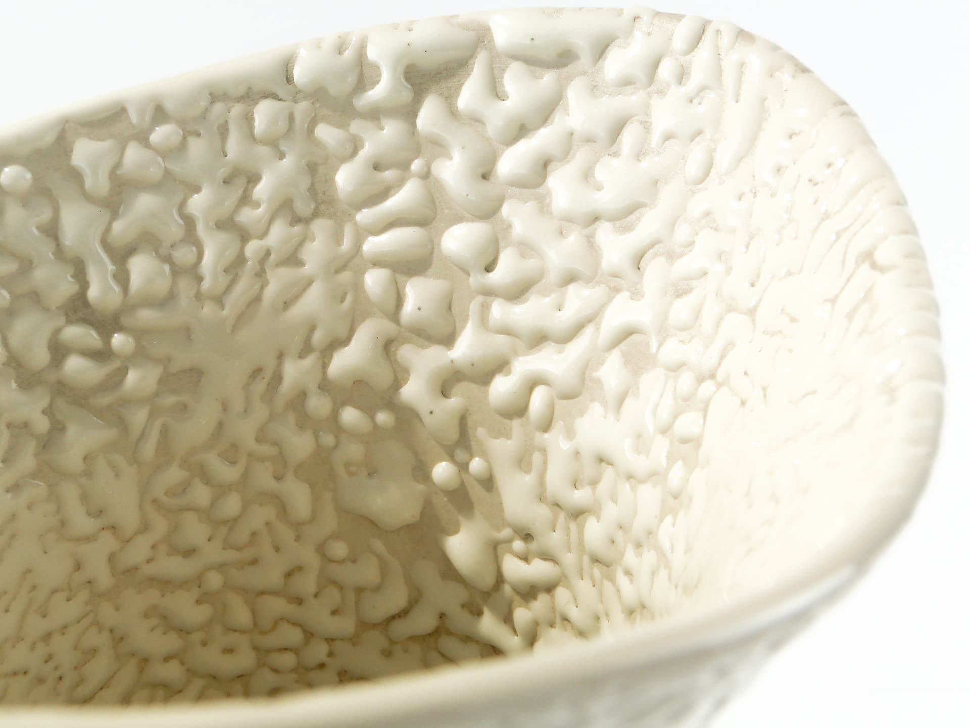 Wazon Noga Słonia, porcelit kość słoniowa, proj. W. Gołajewska, Polska, lata 60. - 158445