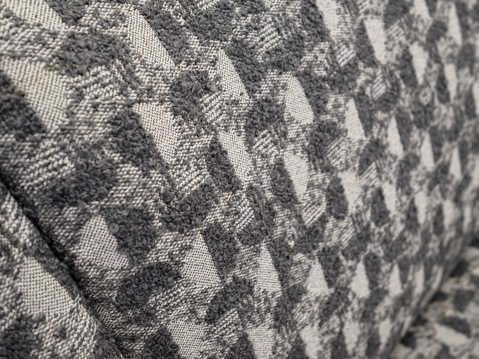 Sofa, szara, wełna, dąb, teak, Dania, lata 70. - 158566