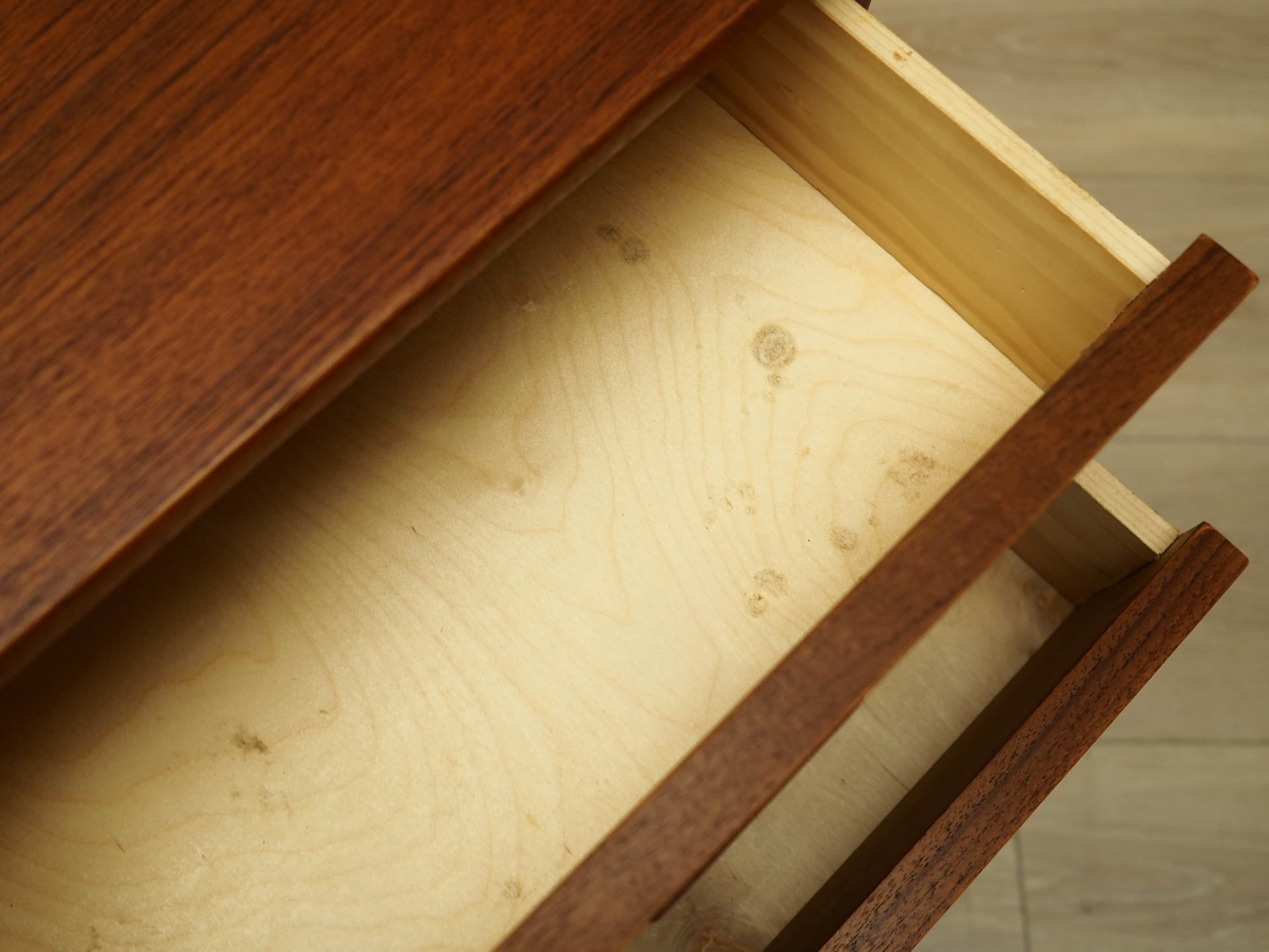 Toaletka, teak jasnobrązowy, Dania, lata 70. - 158644