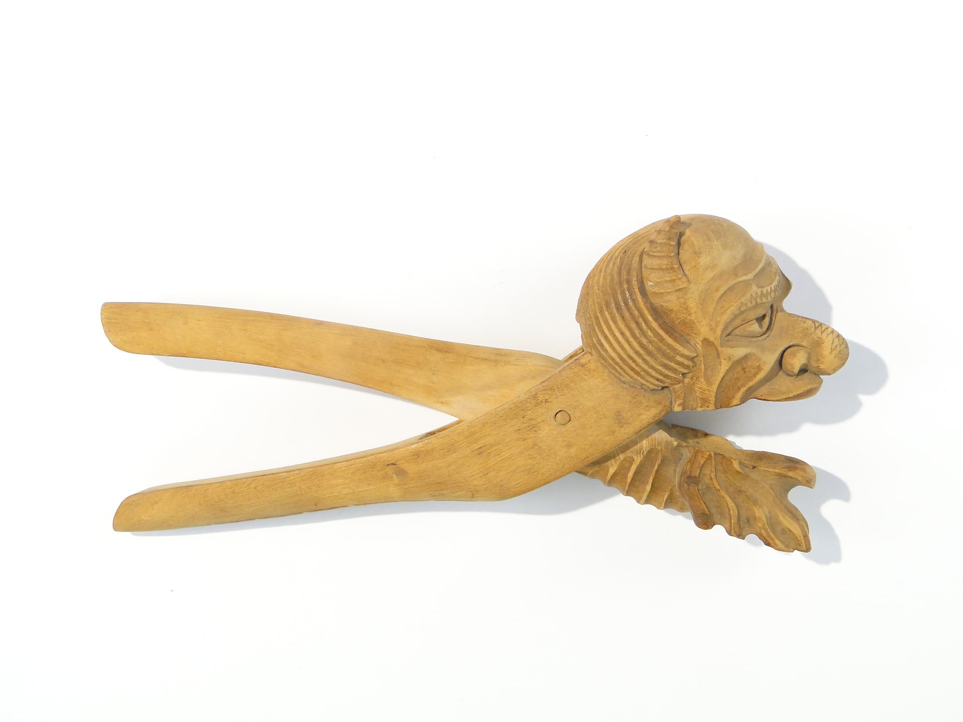 Nutcracker Devil, light brown wood, Poland, 1930s. - 158701