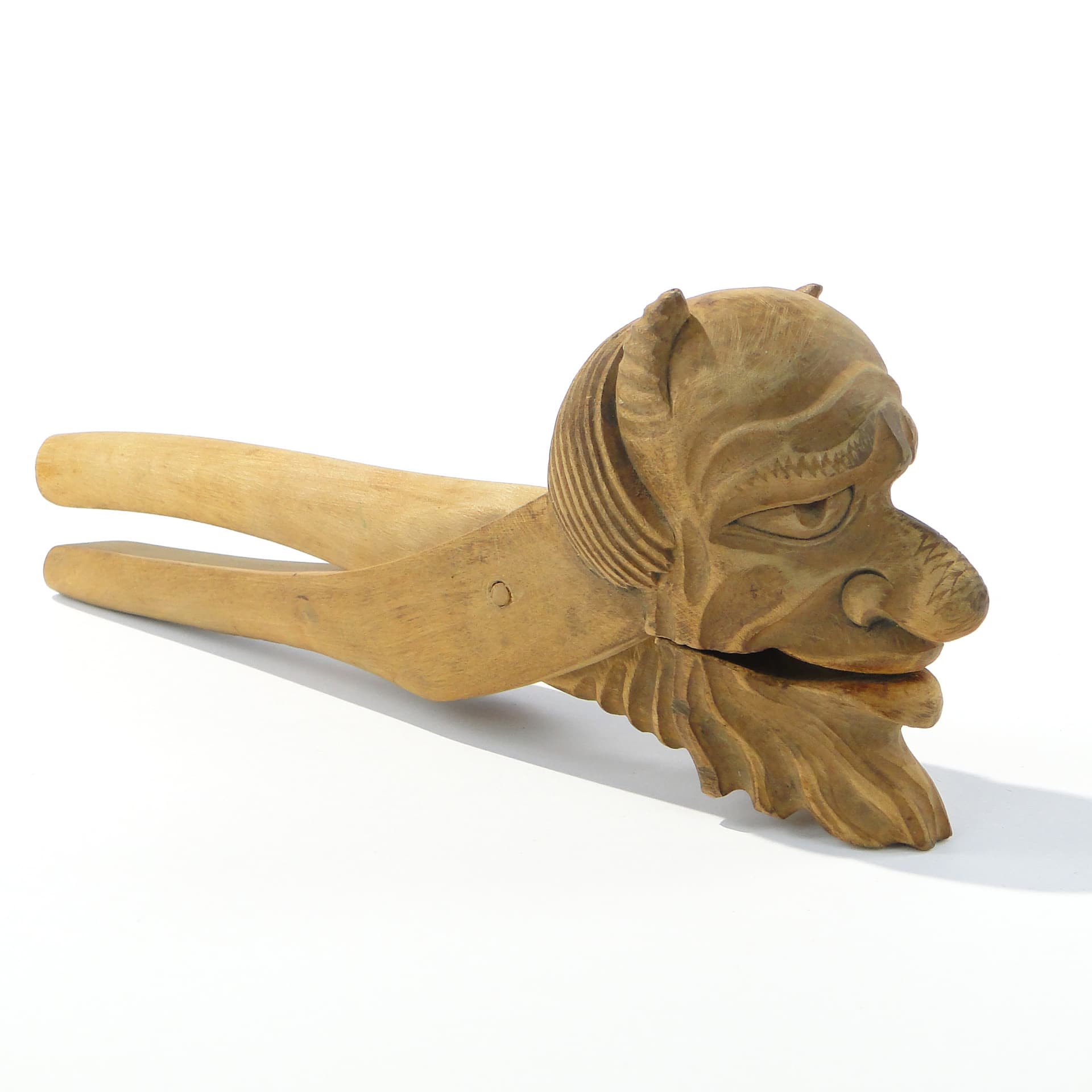 Nutcracker Devil, light brown wood, Poland, 1930s. - 158698