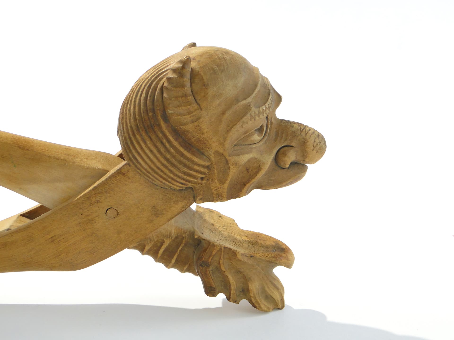 Nutcracker Devil, light brown wood, Poland, 1930s. - 158704
