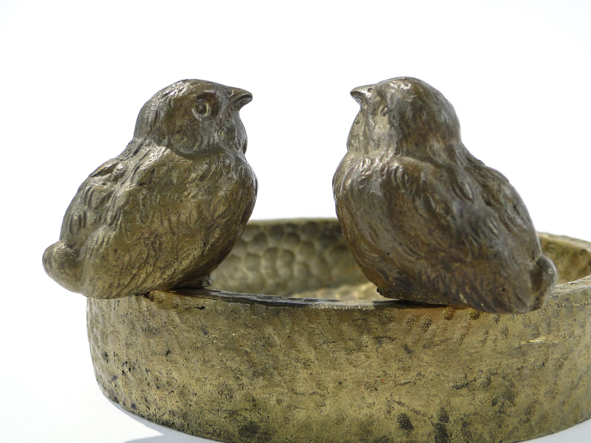 Card holder, Art Nouveau, golden metal, Poland, 1940s. - 158716