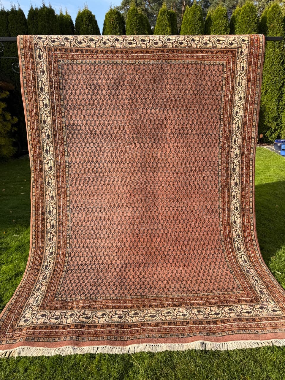 Dywan Indo Mir, czerwony, wełna, Indie - 158835