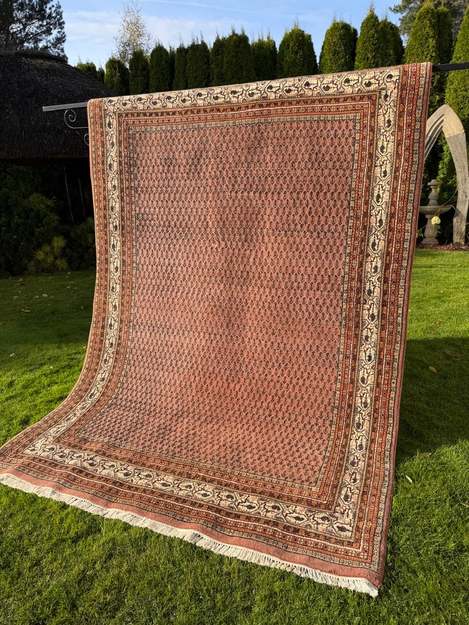 Dywan Indo Mir, czerwony, wełna, Indie - 158829