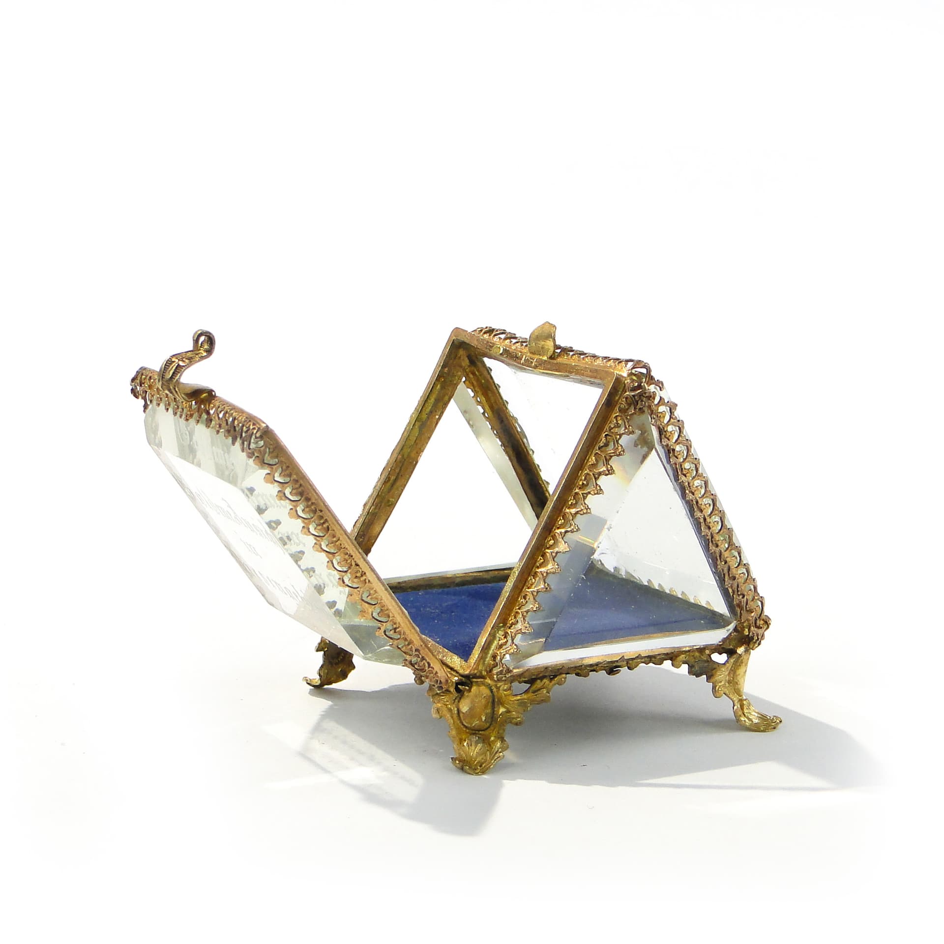 Kryształowe pudełko na biżuterię XIX w - 158846