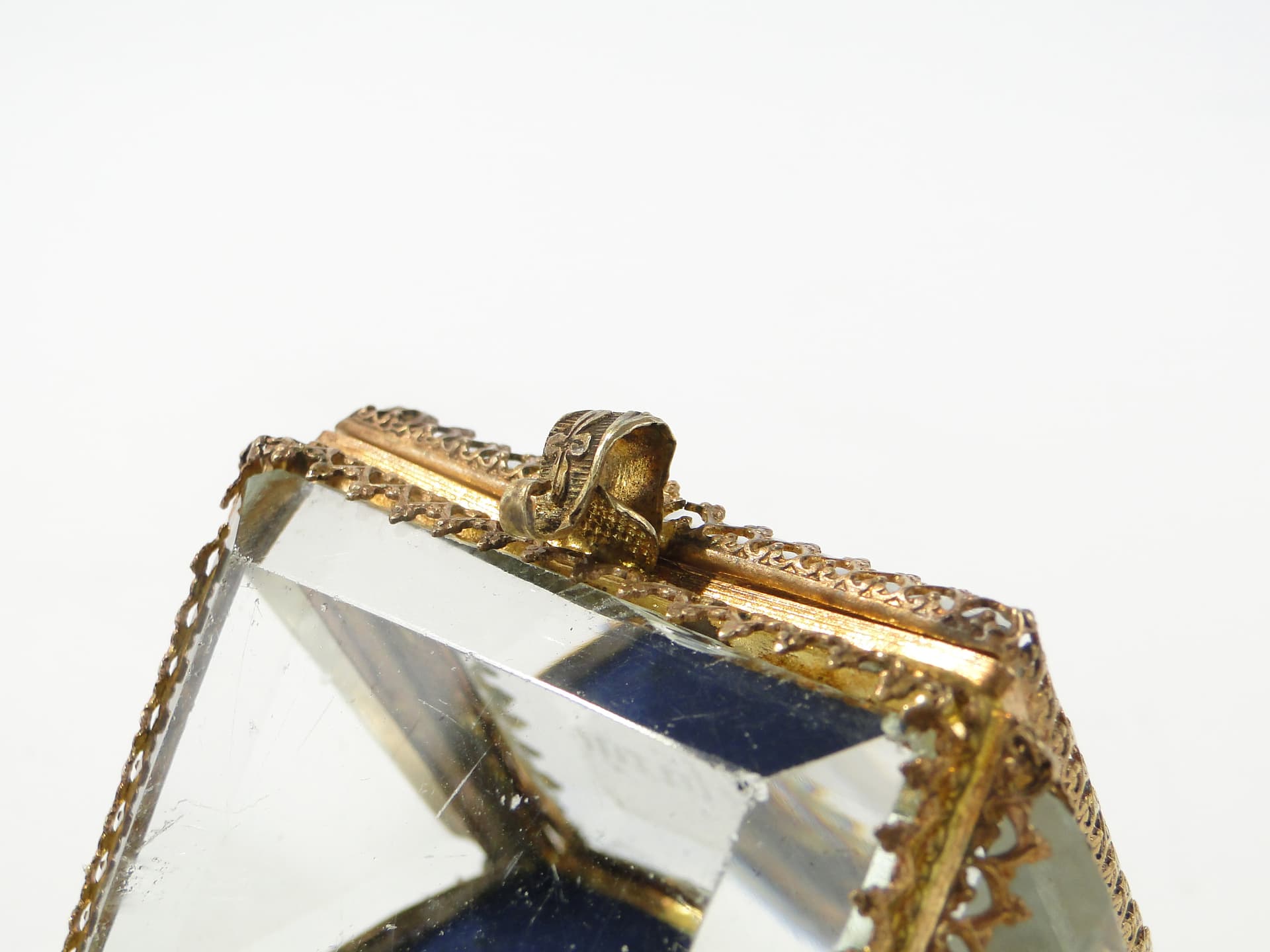 Kryształowe pudełko na biżuterię XIX w - 158853