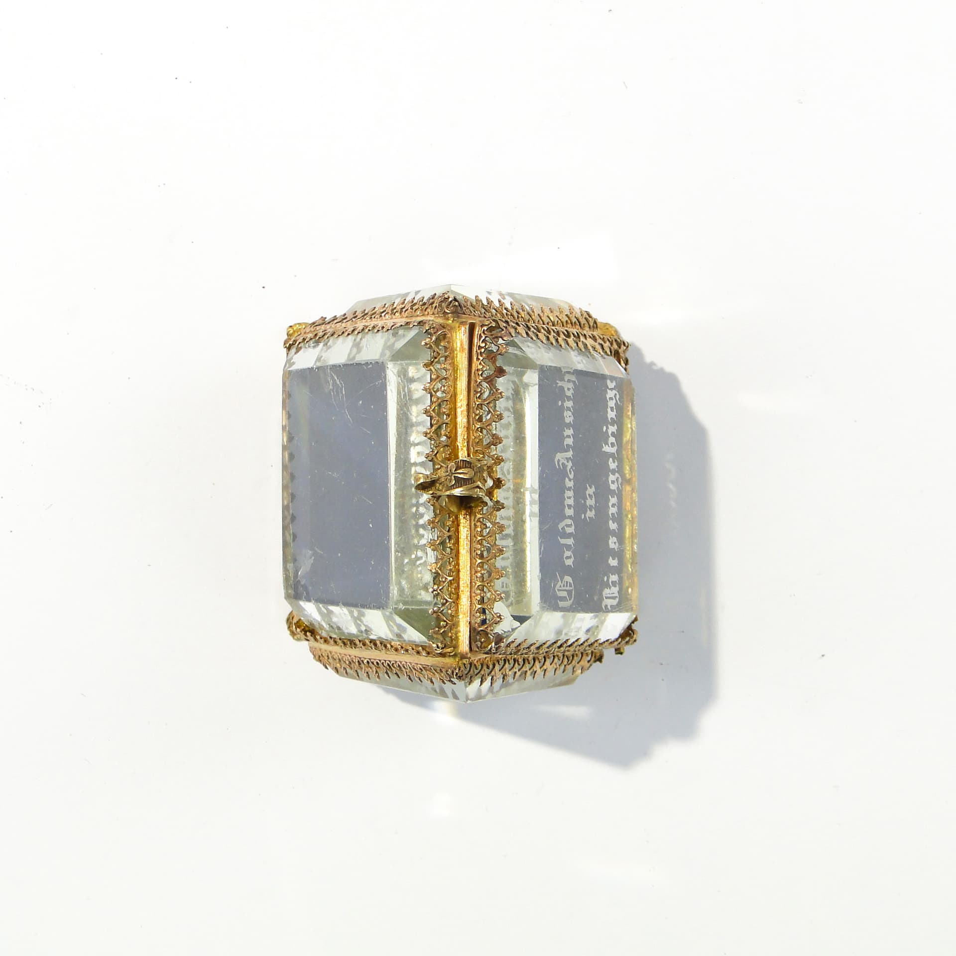 Kryształowe pudełko na biżuterię XIX w - 158847