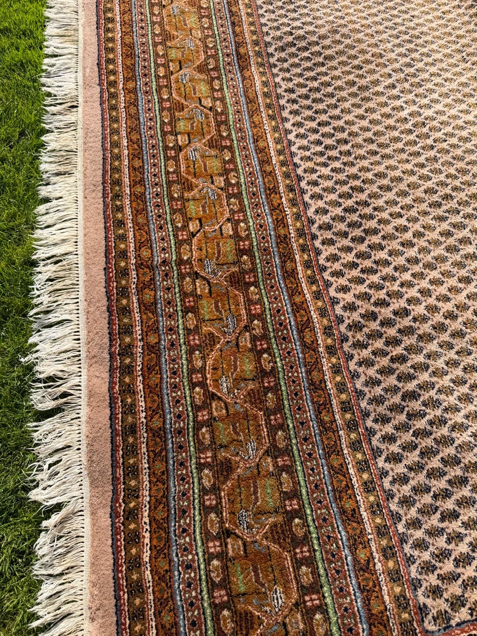 Dywan Indo Mir 365x255 cm, beżowy, wełna, Indie - 158860