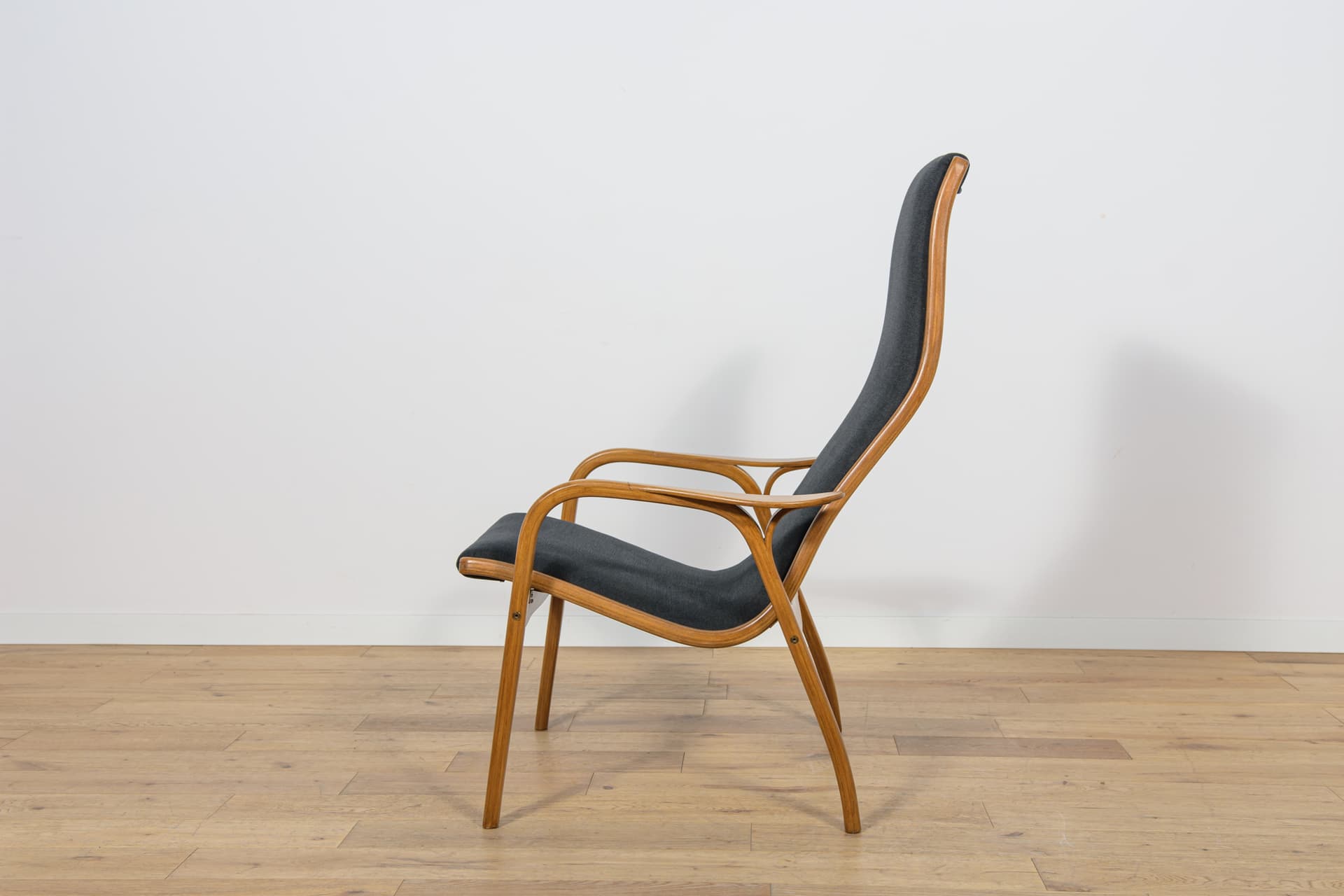 Fotel Lamino, czarny, buk, proj. Y. Ekström, Swedese, Szwecja, lata 60. - 158941