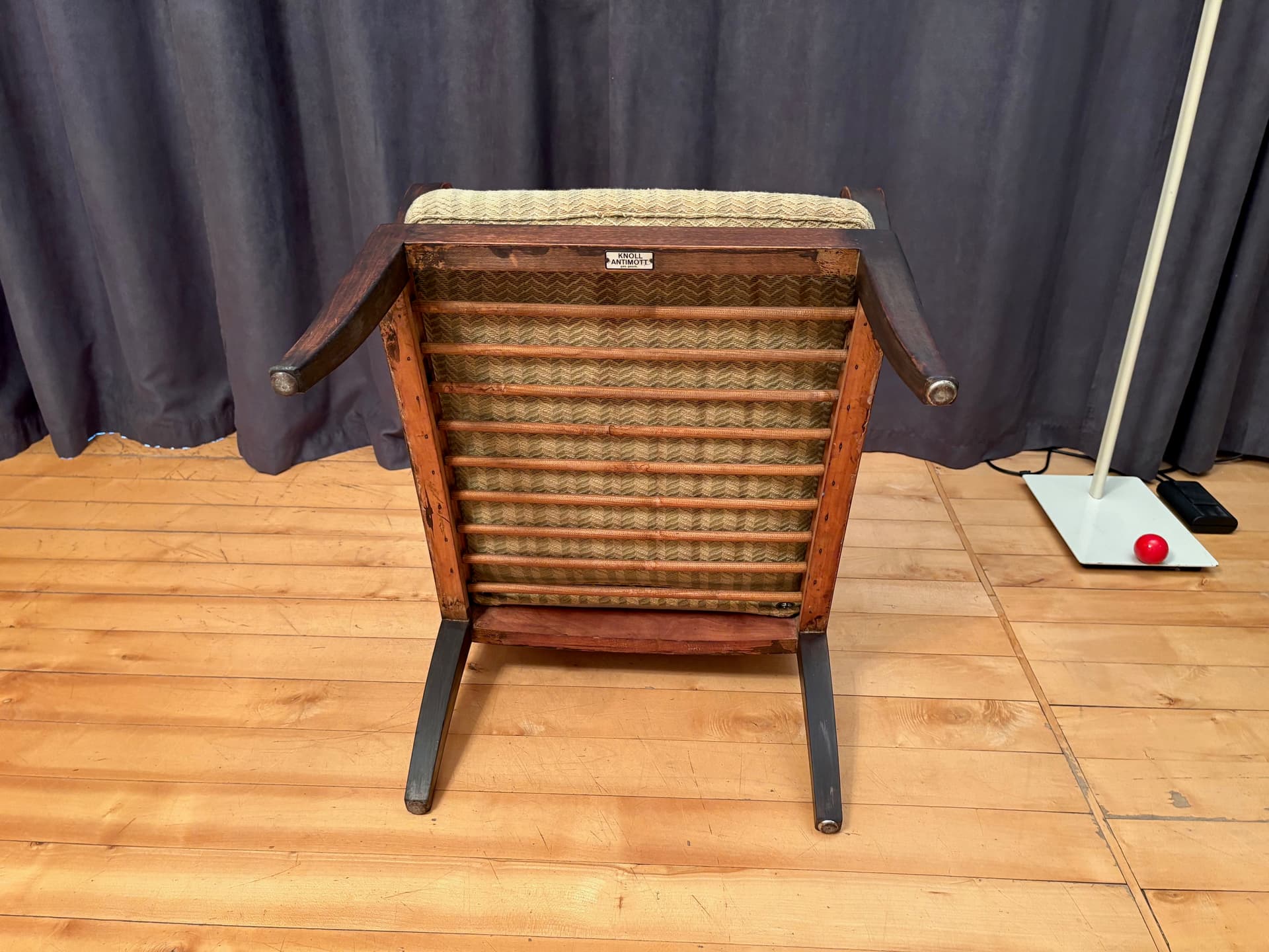 Armchair Knoll Antimott, light brown wood, by W. Knoll, Walter Knoll / Wilhelm Knoll, Germany, 1950s. - 158995