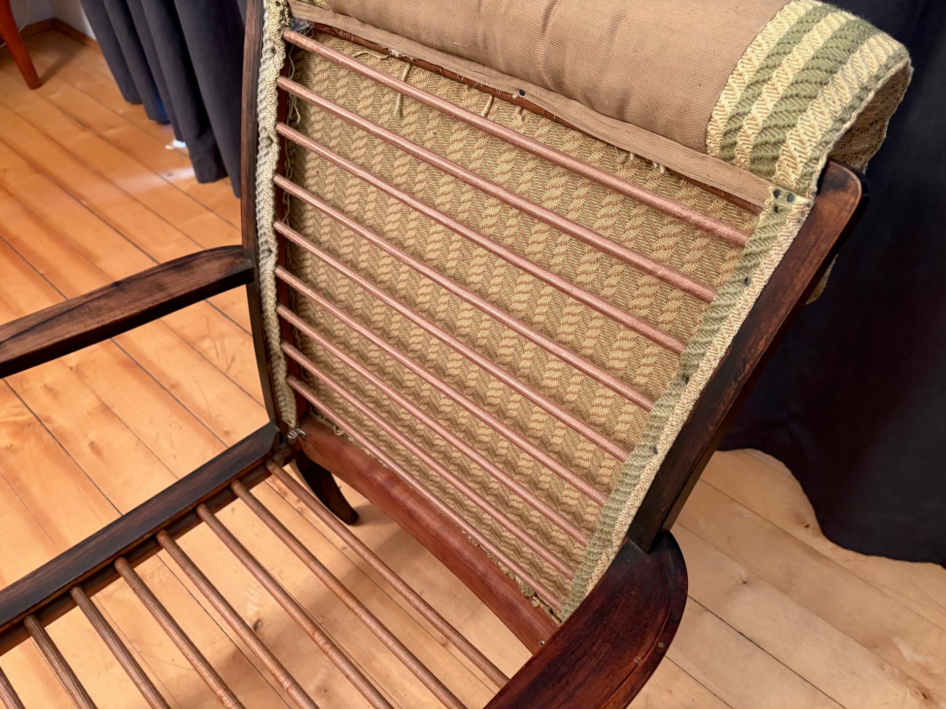 Armchair Knoll Antimott, light brown wood, by W. Knoll, Walter Knoll / Wilhelm Knoll, Germany, 1950s. - 158990